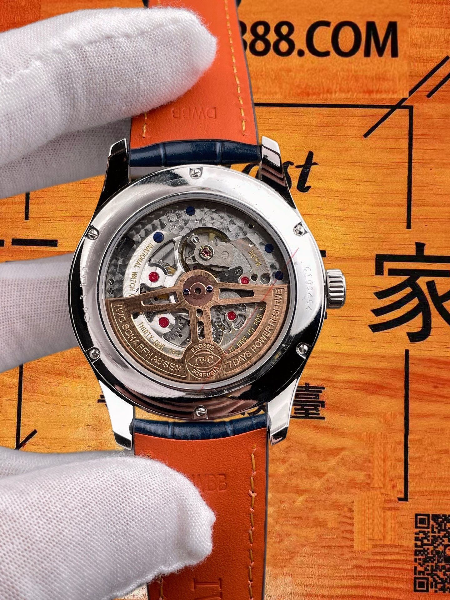 高仿IWC萬國-葡萄牙萬年曆-藍盤鋼殼-42mm-APS廠 實拍 5