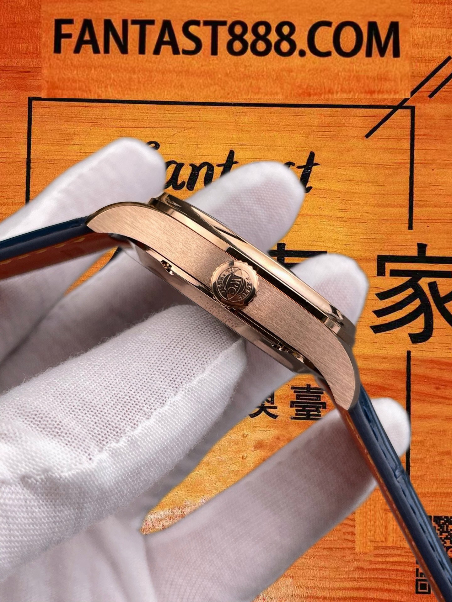 高仿IWC萬國-葡萄牙萬年曆-藍盤玫瑰金-42mm-APS廠 實拍 6