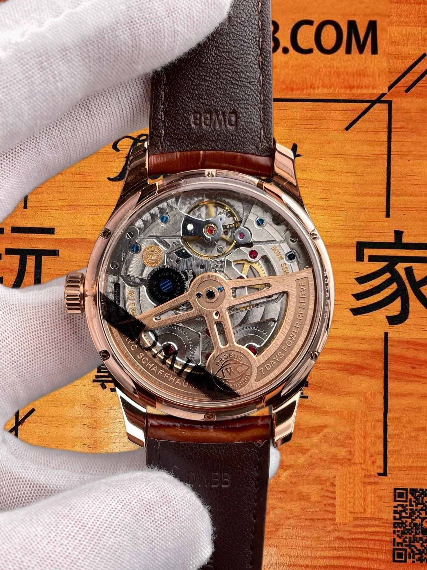 高仿IWC萬國-葡萄牙萬年曆-灰盤玫瑰金-42mm-APS廠 實拍 5