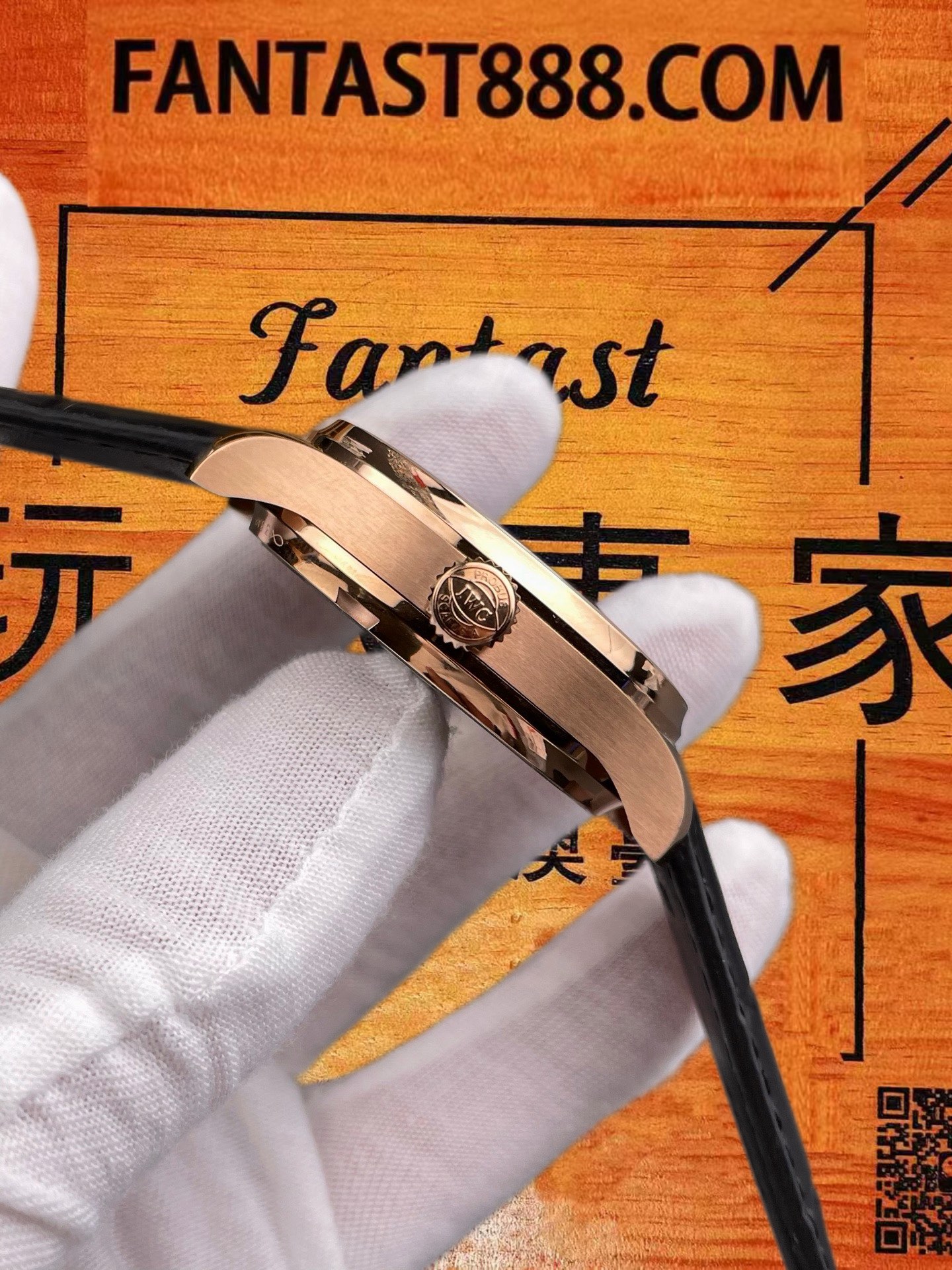 高仿IWC萬國-葡萄牙七日鏈-黑金玫瑰金-42mm-ZF廠 實拍 4