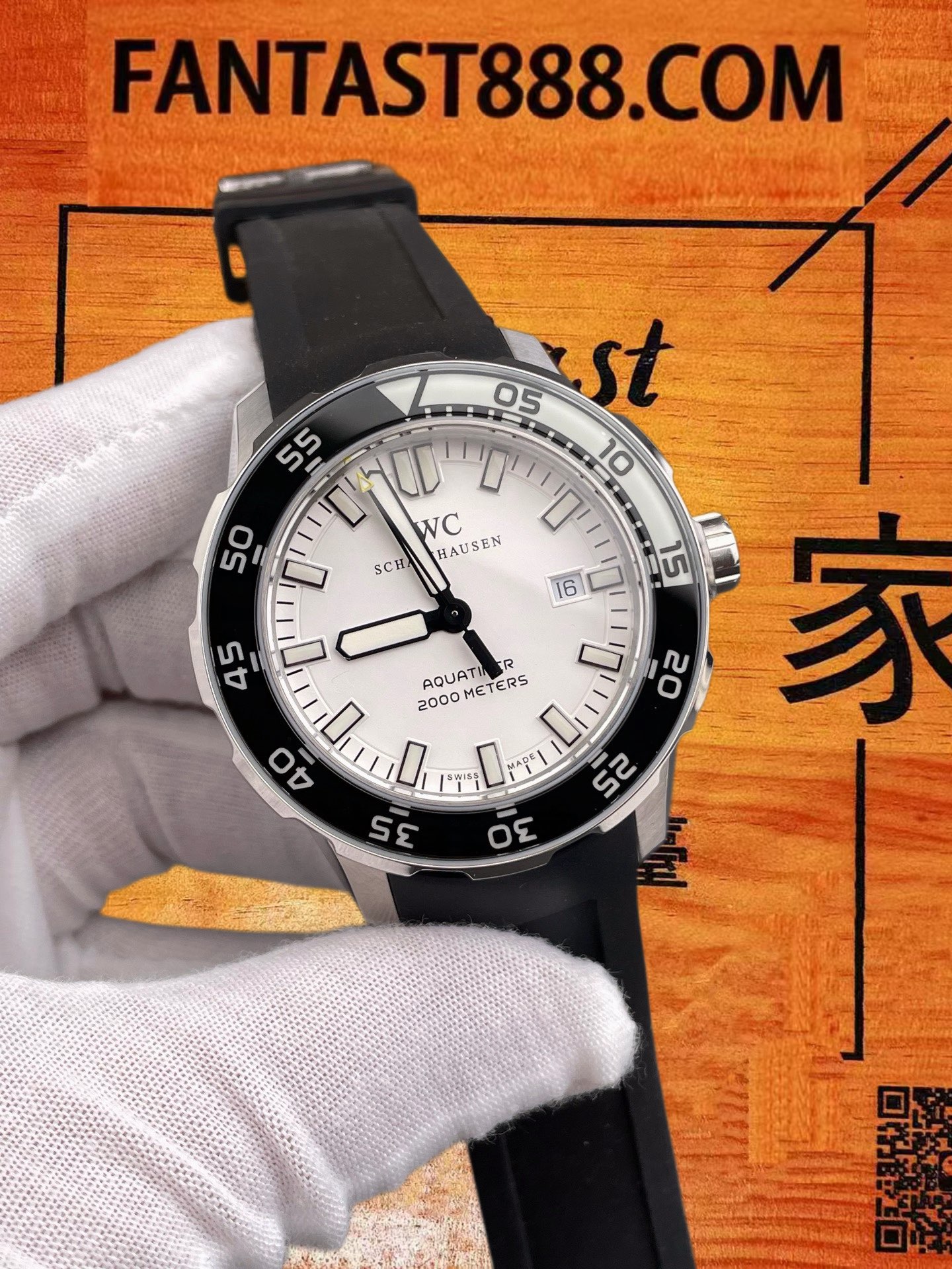 高仿IWC萬國-海洋時計-四分之一白-42mm-IWC廠 實拍 2
