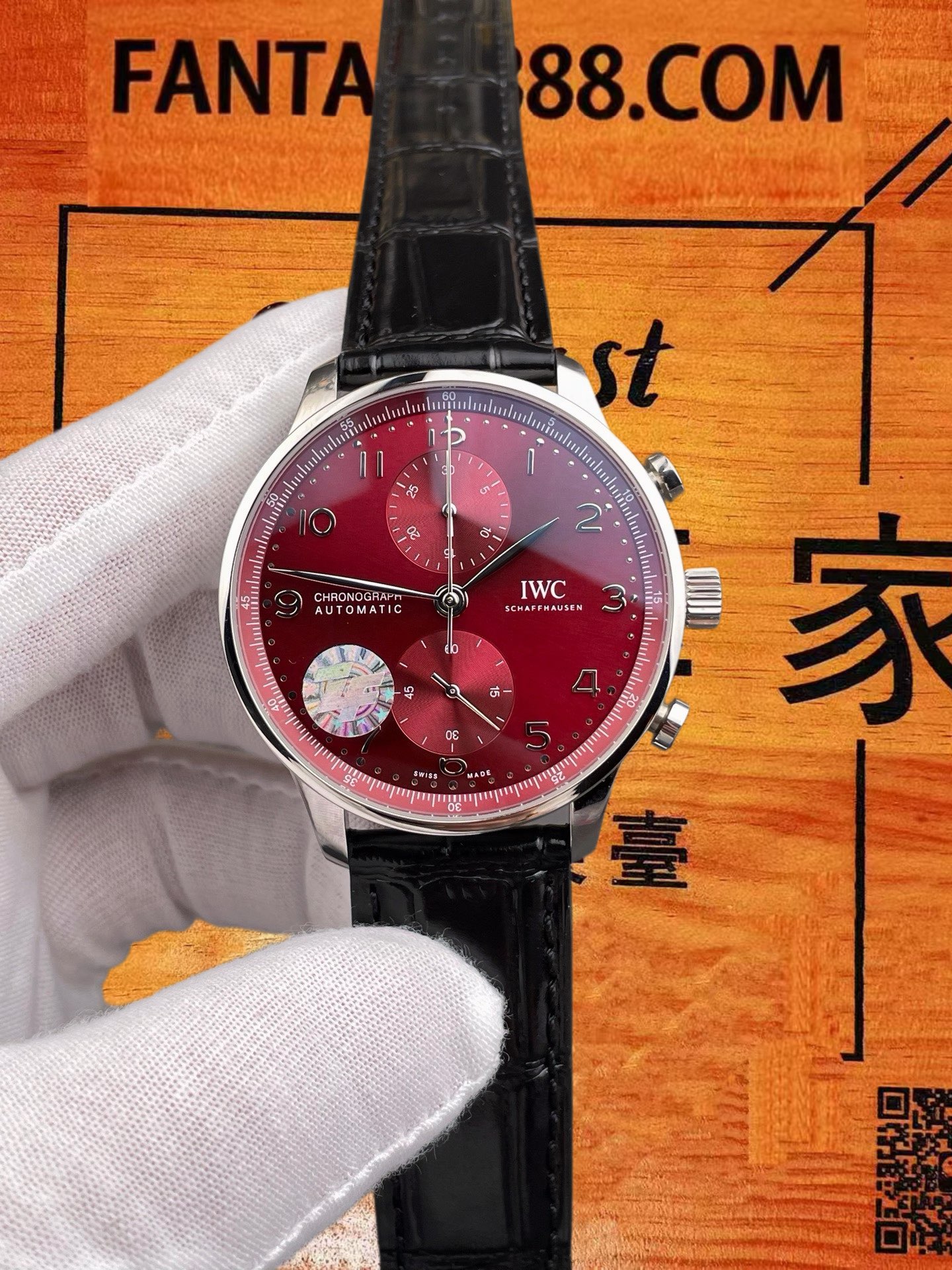 高仿IWC萬國-葡萄牙計時-紅盤透底-41mm-AZ廠 實拍 1