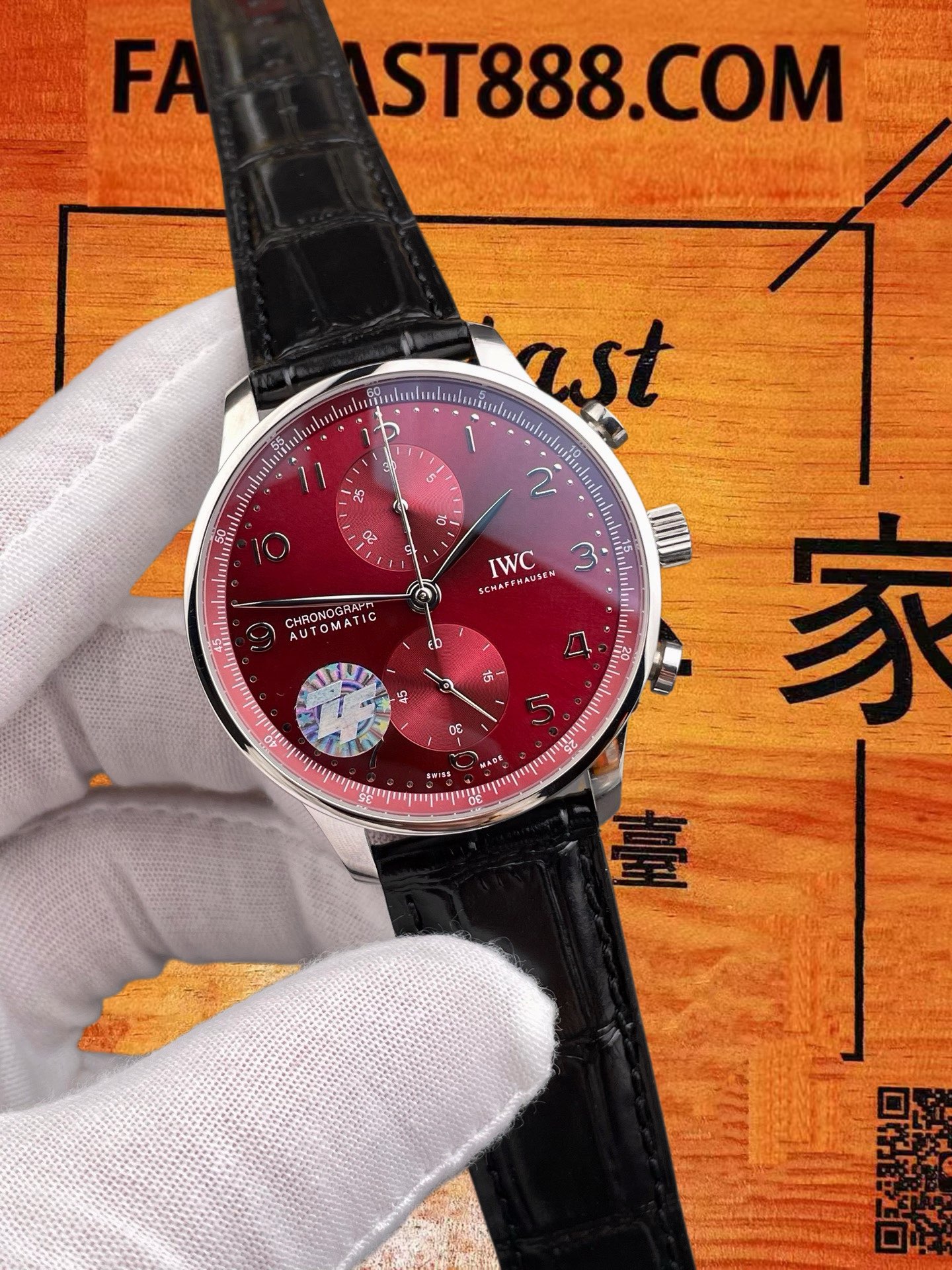高仿IWC萬國-葡萄牙計時-紅盤透底-41mm-AZ廠 實拍 2