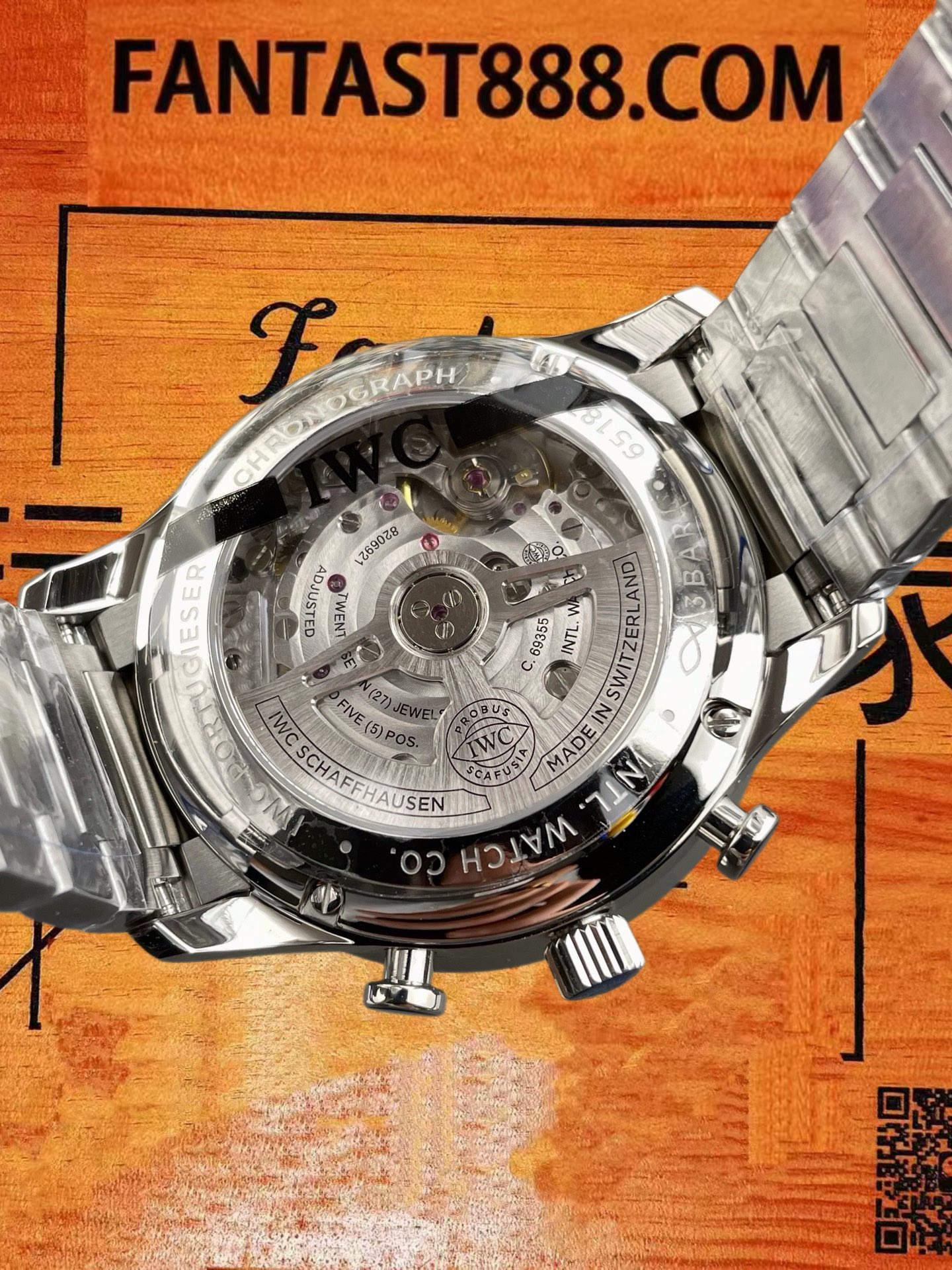 高仿IWC萬國-葡萄牙計時-金針透底-41mm-一體機69355-APS廠 實拍 5