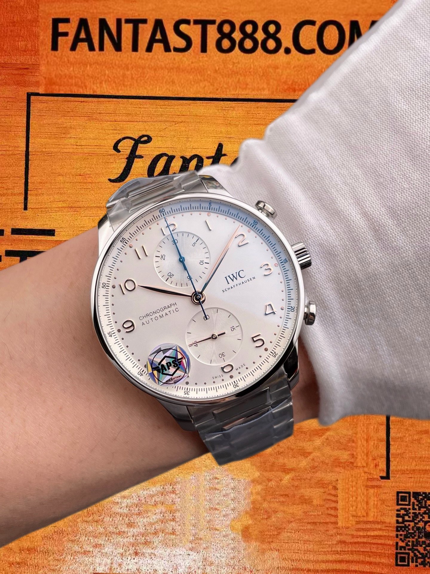 高仿IWC萬國-葡萄牙計時-金針透底-41mm-一體機69355-APS廠 實拍 9