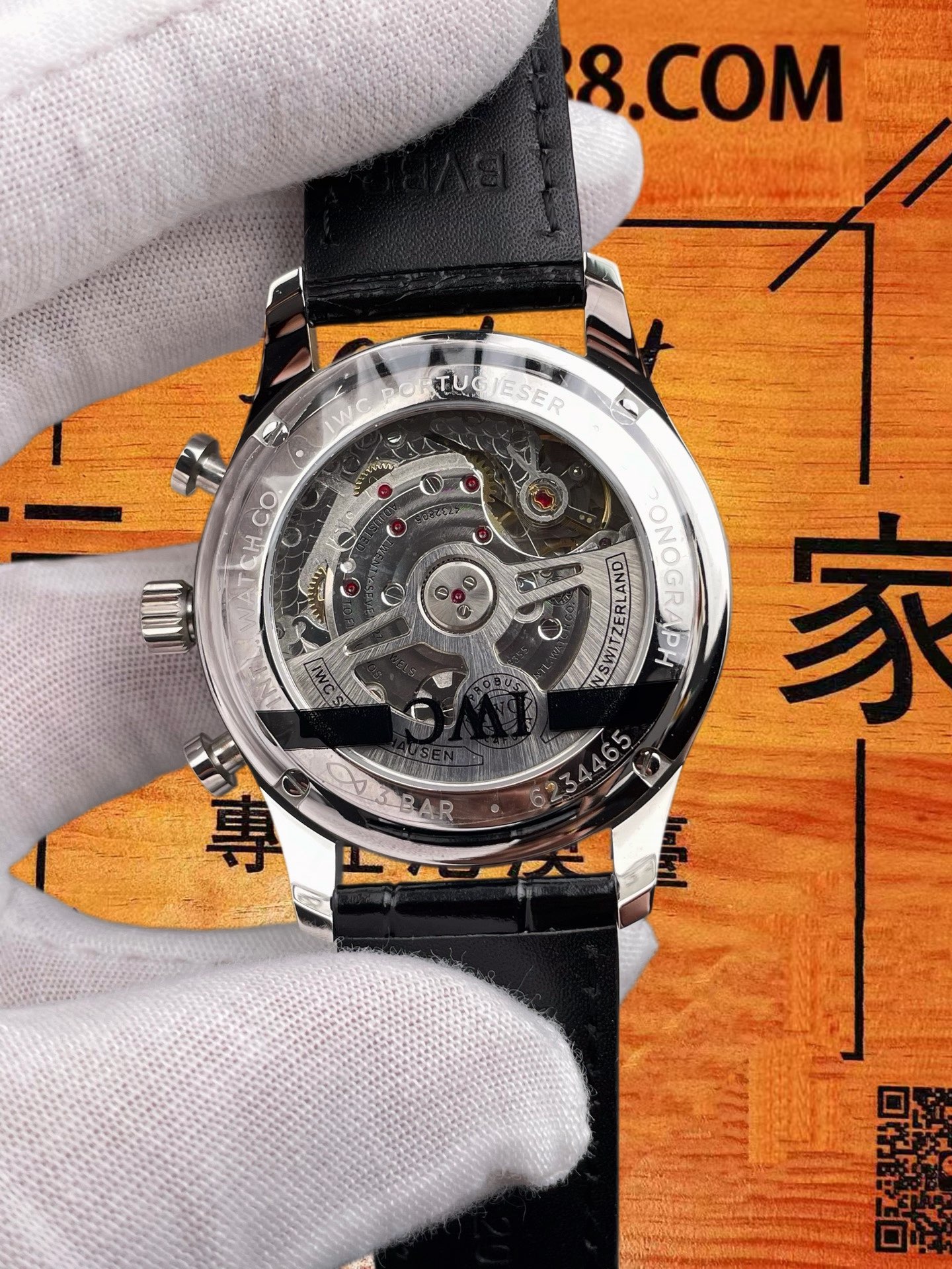高仿IWC萬國-葡萄牙計時-綠盤透底-41mm-AZ廠 實拍 5