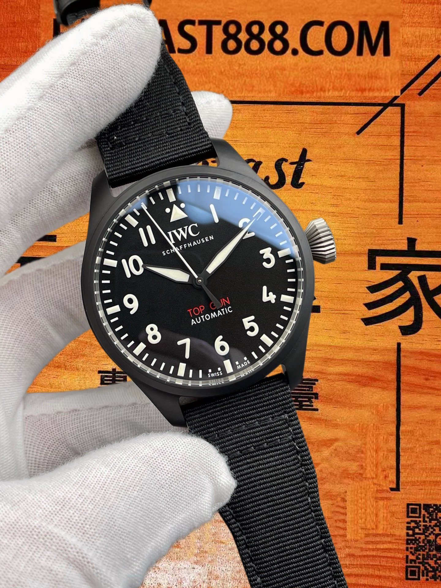 高仿IWC萬國-飛行員IW329801-鈦金屬黑盤-43.8mm-M+廠-8N24機 實拍 2