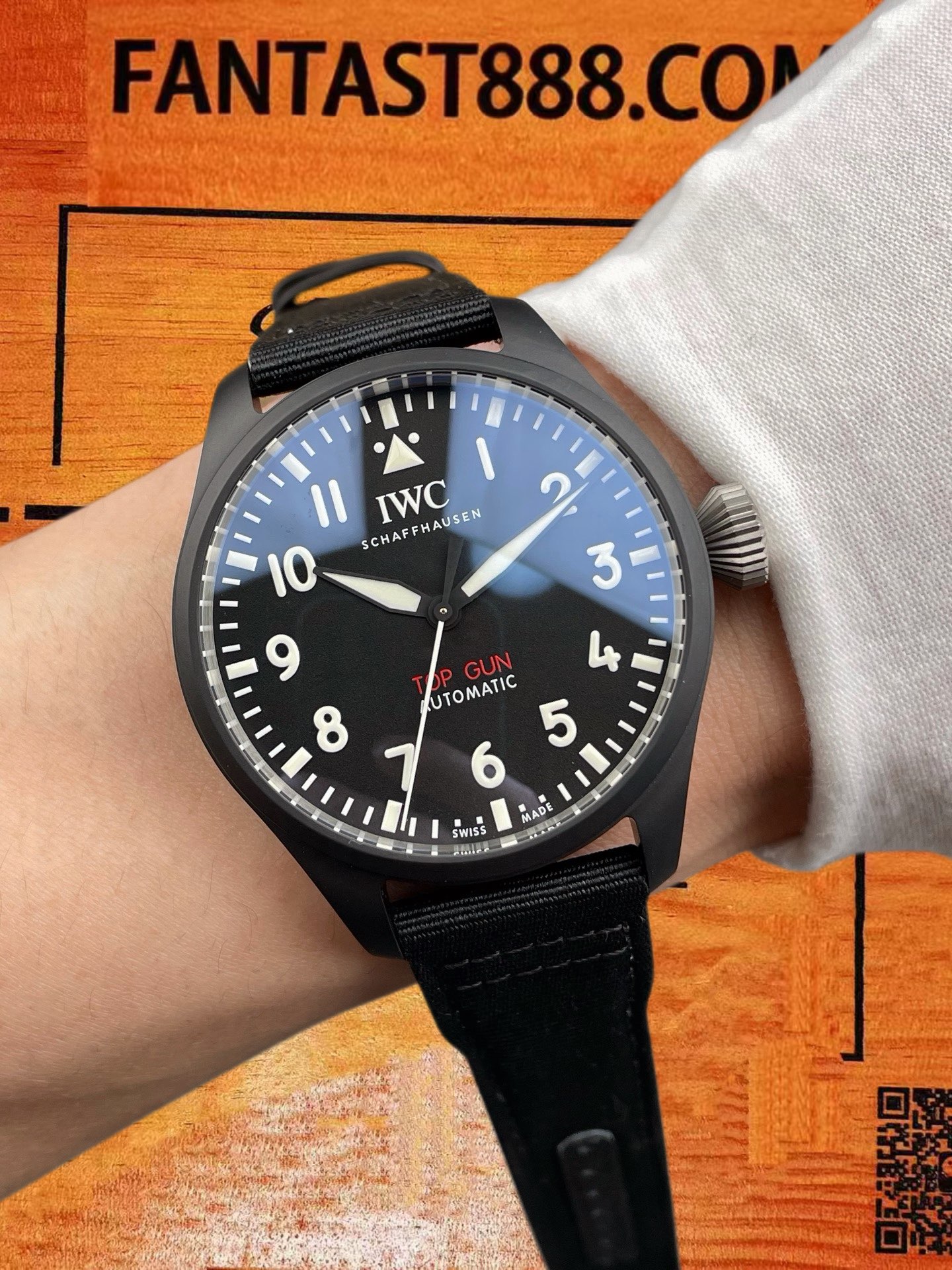 高仿IWC萬國-飛行員IW329801-鈦金屬黑盤-43.8mm-M+廠-8N24機 實拍 7