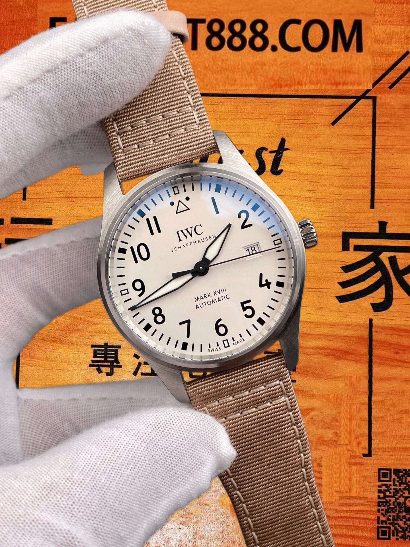 高仿IWC萬國-飛行員馬克十八-白盤-40mm-V7廠-2892機 實拍 2