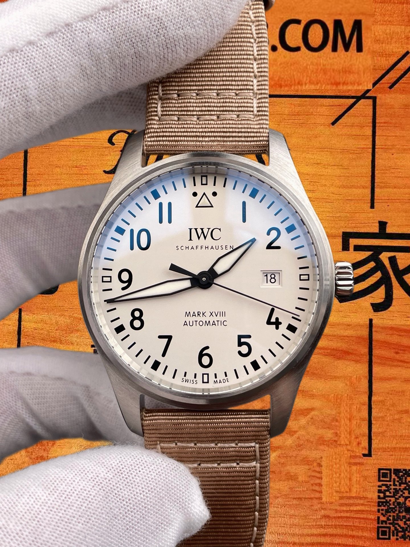 高仿IWC萬國-飛行員馬克十八-白盤-40mm-V7廠-2892機 實拍 3
