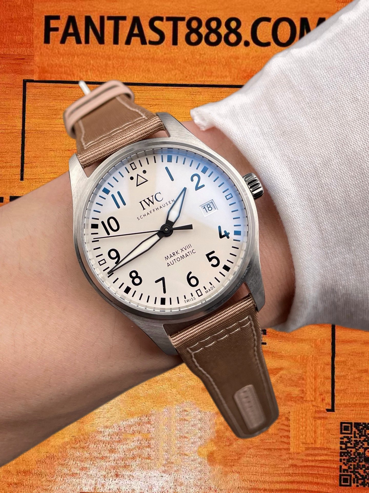 高仿IWC萬國-飛行員馬克十八-白盤-40mm-V7廠-2892機 實拍 9