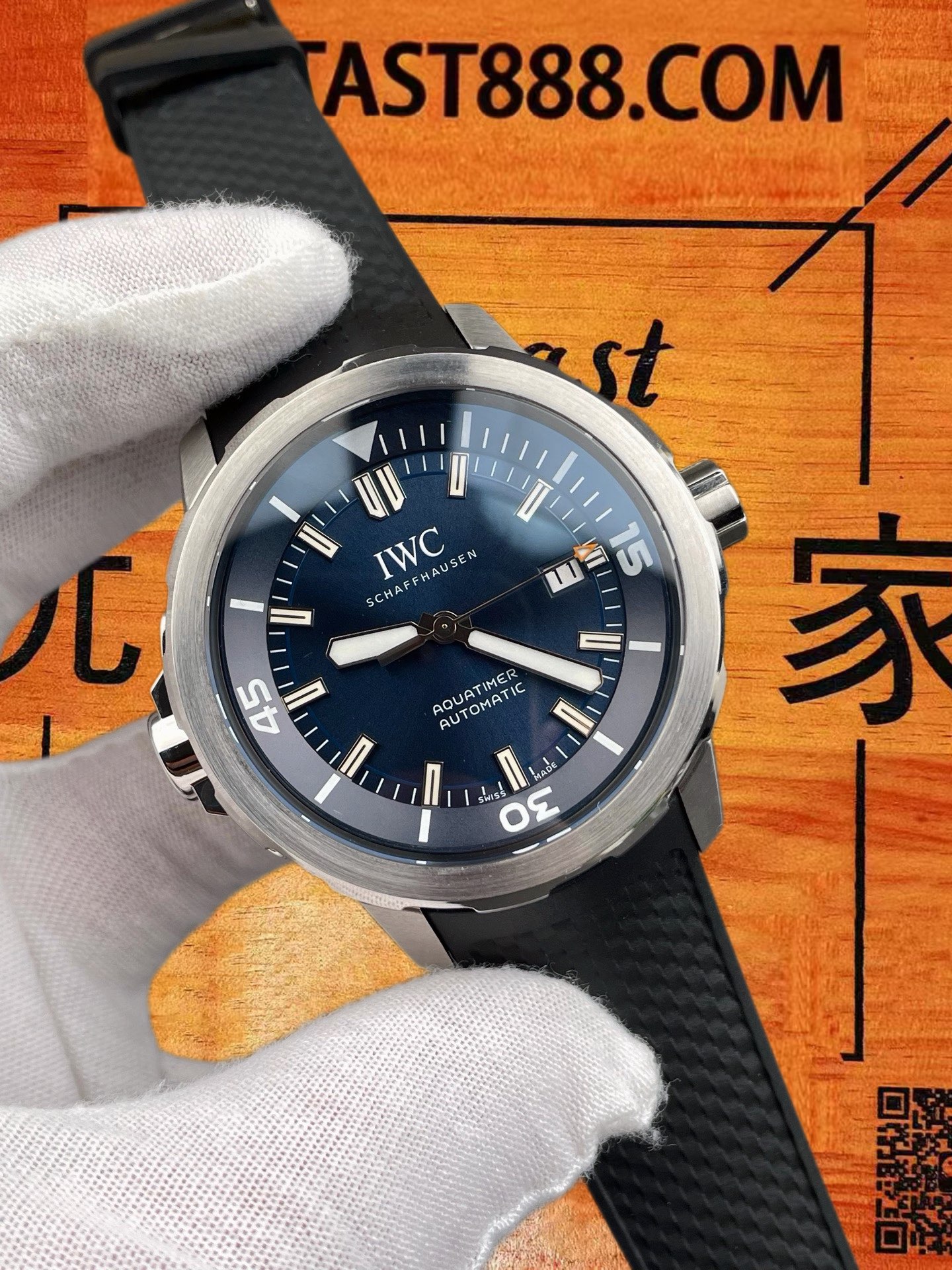 高仿IWC萬國-海洋時計-藍盤三針-42mm-TB廠-2824機 實拍 2