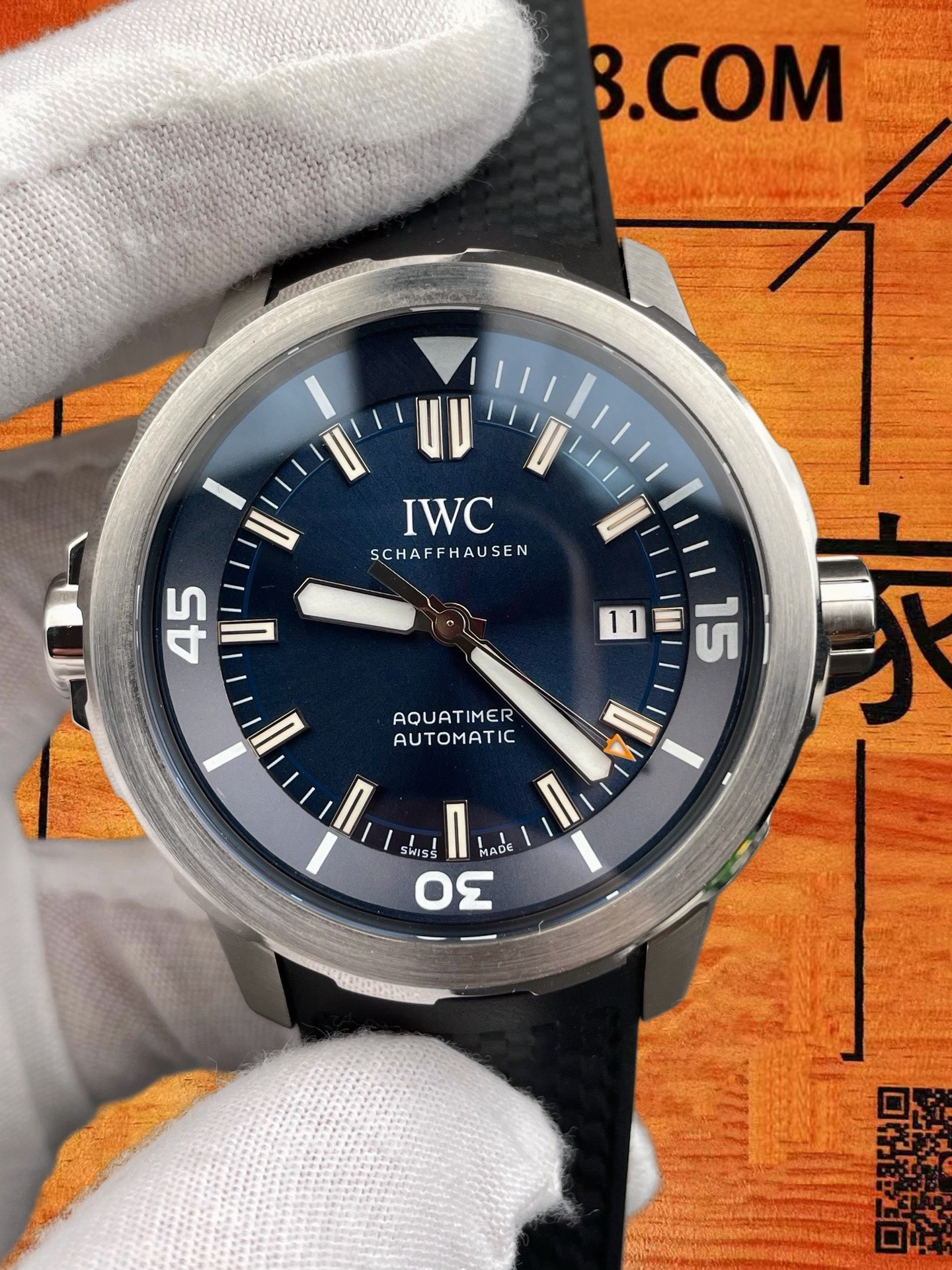 高仿IWC萬國-海洋時計-藍盤三針-42mm-TB廠-2824機 實拍 3