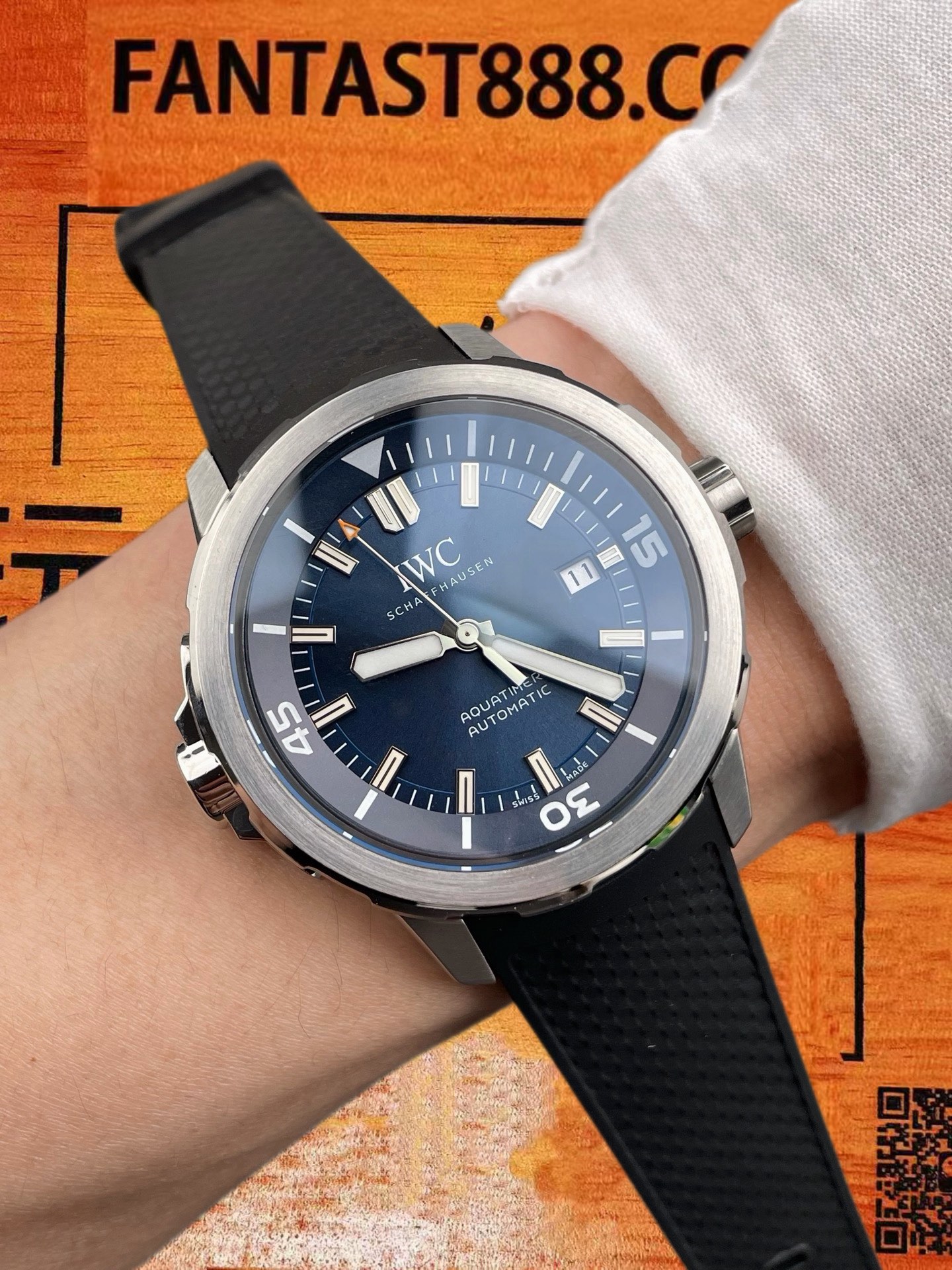 高仿IWC萬國-海洋時計-藍盤三針-42mm-TB廠-2824機 實拍 9