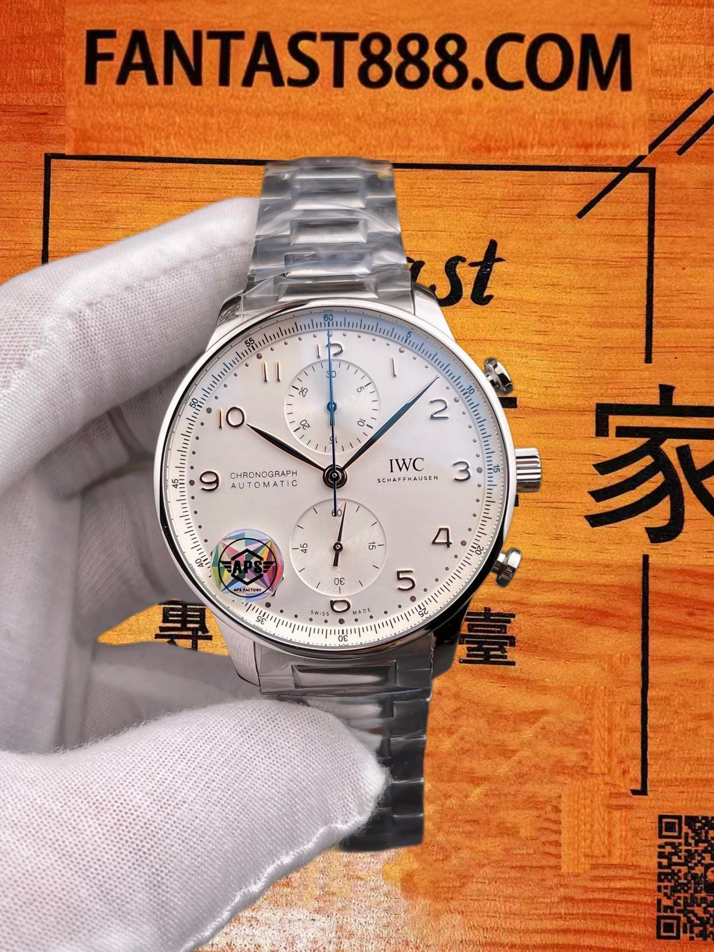 高仿IWC萬國-葡萄牙計時-金針透底-41mm-一體機69355-APS廠