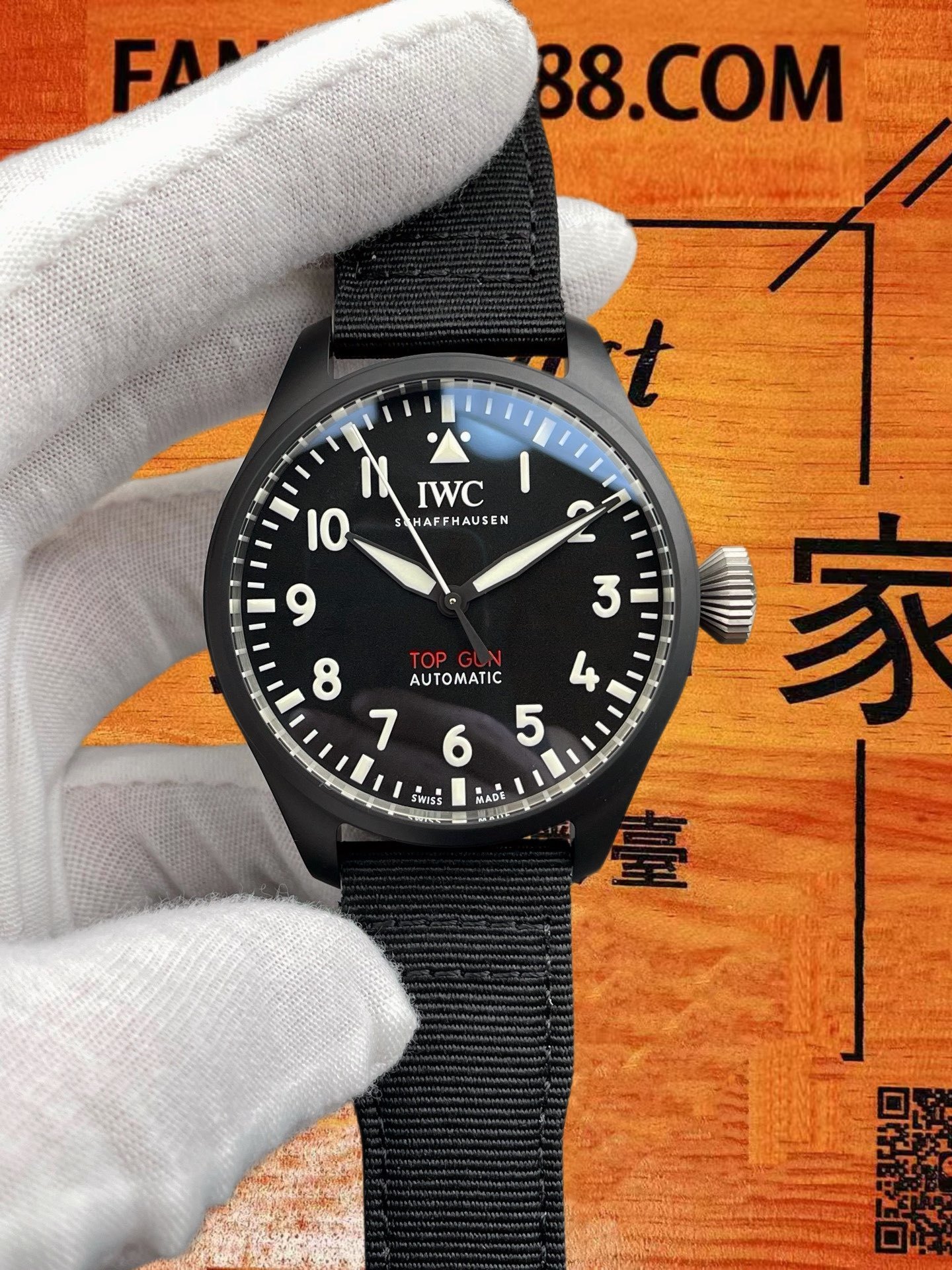 高仿IWC萬國-飛行員IW329801-鈦金屬黑盤-43.8mm-M+廠-8N24機