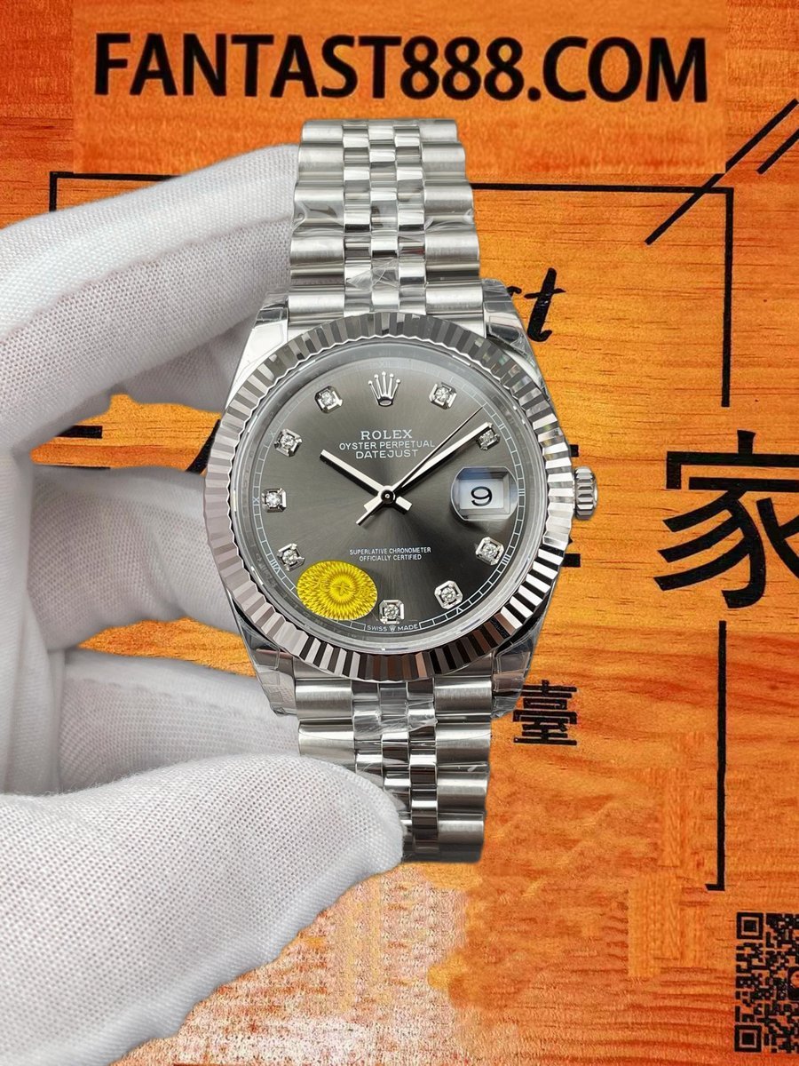 高仿VS廠勞力士灰鑽日誌126334復刻錶｜41mm灰盤鑽石｜丹東3235機芯｜港澳台現貨