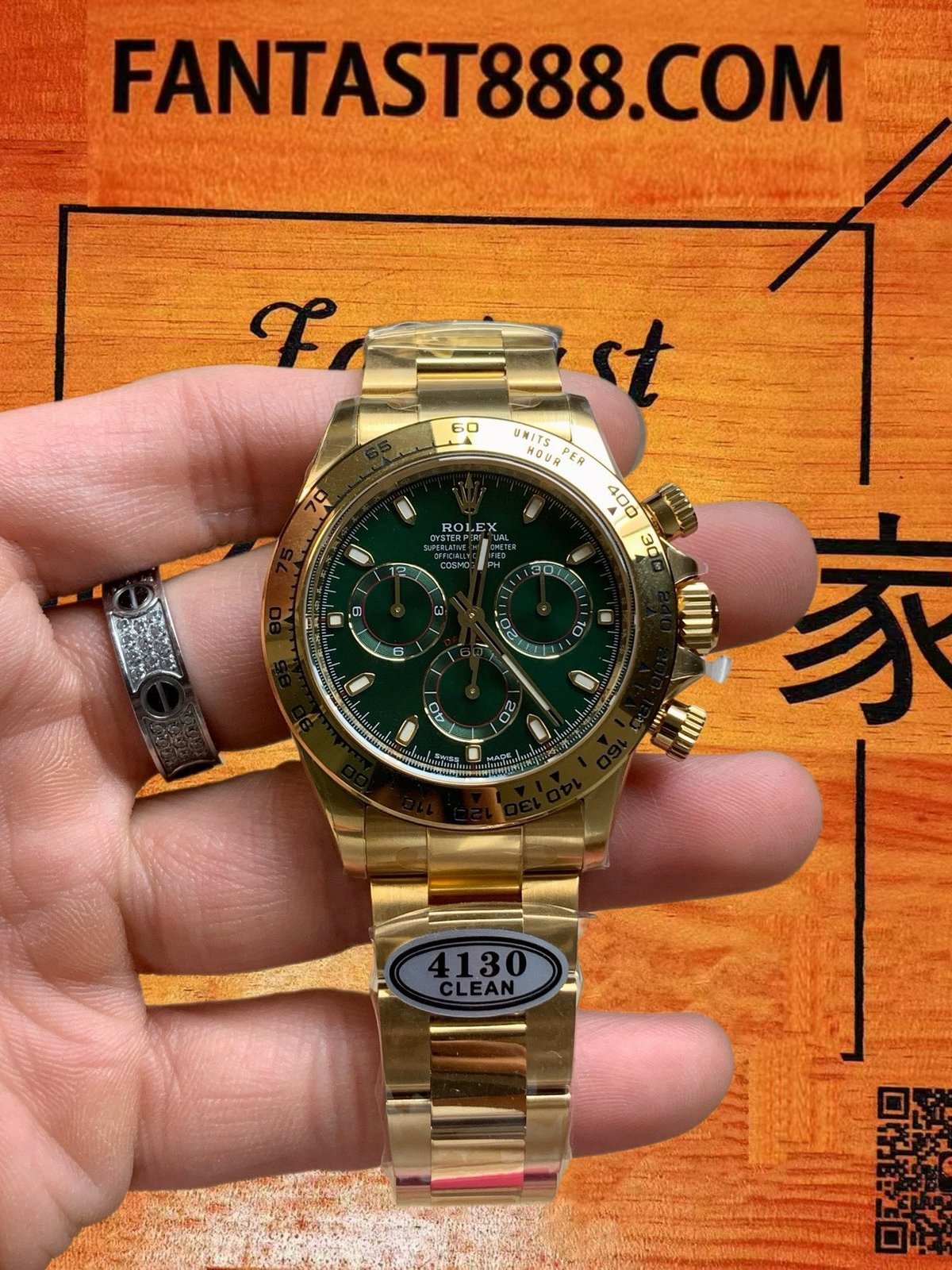 C廠 116508 綠金迪 40mm 18K金殼綠盤 丹東4130機芯 Clean廠高仿