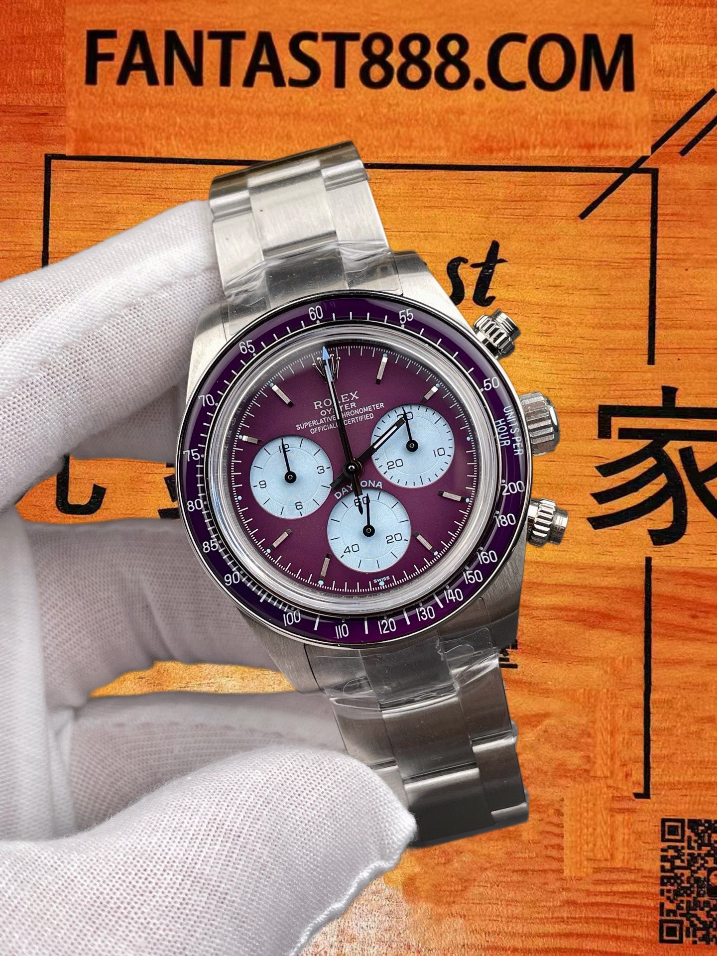 高仿ADG定製勞力士-迪通拿-紫砂盤背透-40mm-4130機芯-鋼殼 實拍 2