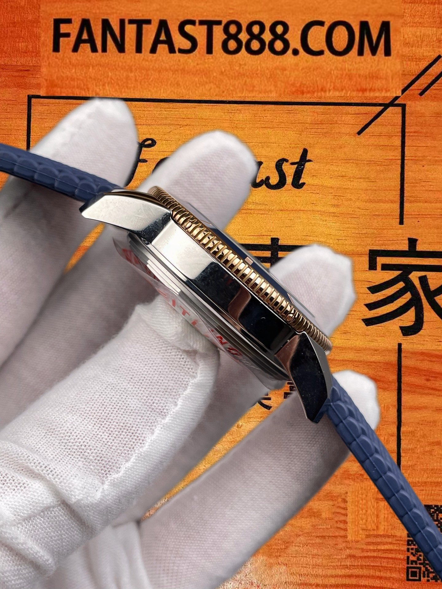 高仿BLS廠百年靈-超級海洋文化-間玫金藍盤-42mm-2824機芯 實拍 4