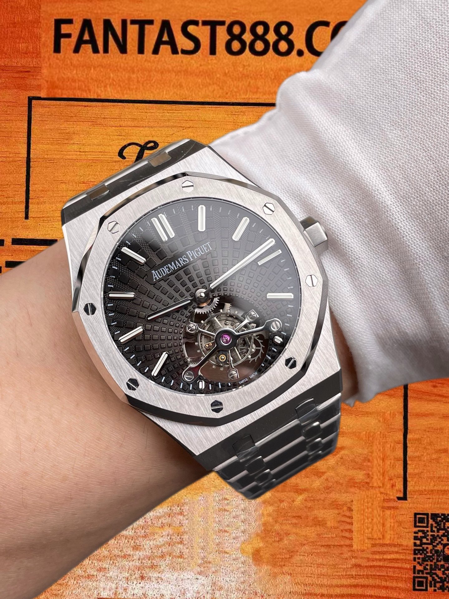 高仿BBS廠愛彼皇家橡樹Royal Oak 26522ST精鋼陀飛輪40mm/正品公價&yen;700000 實拍 9