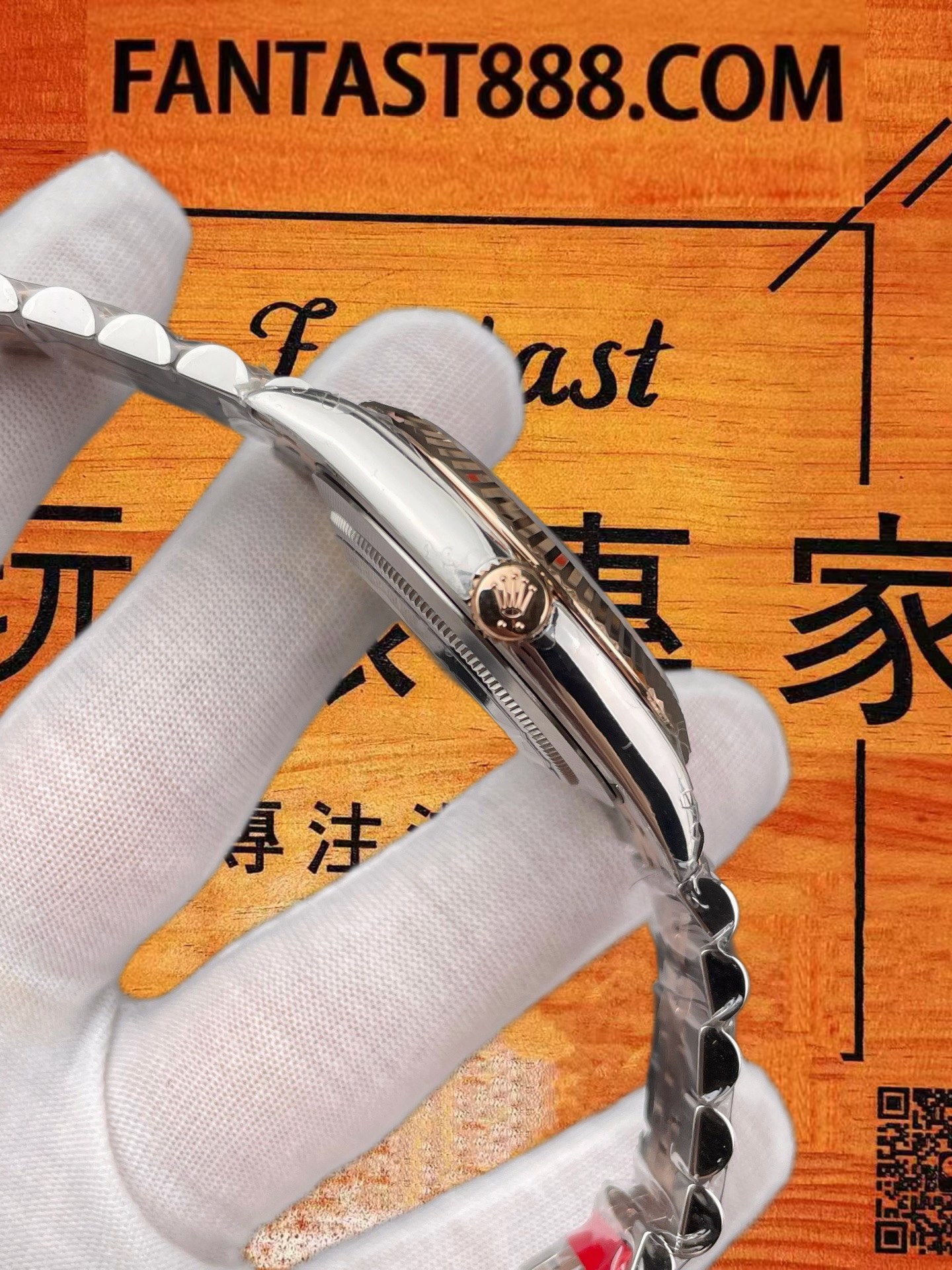 高仿VS廠勞力士Datejust 41日誌間玫金水泥灰盤綠羅馬字/VS自研3235機芯70小時動儲配重146G/正品公價¥82000 實拍 4