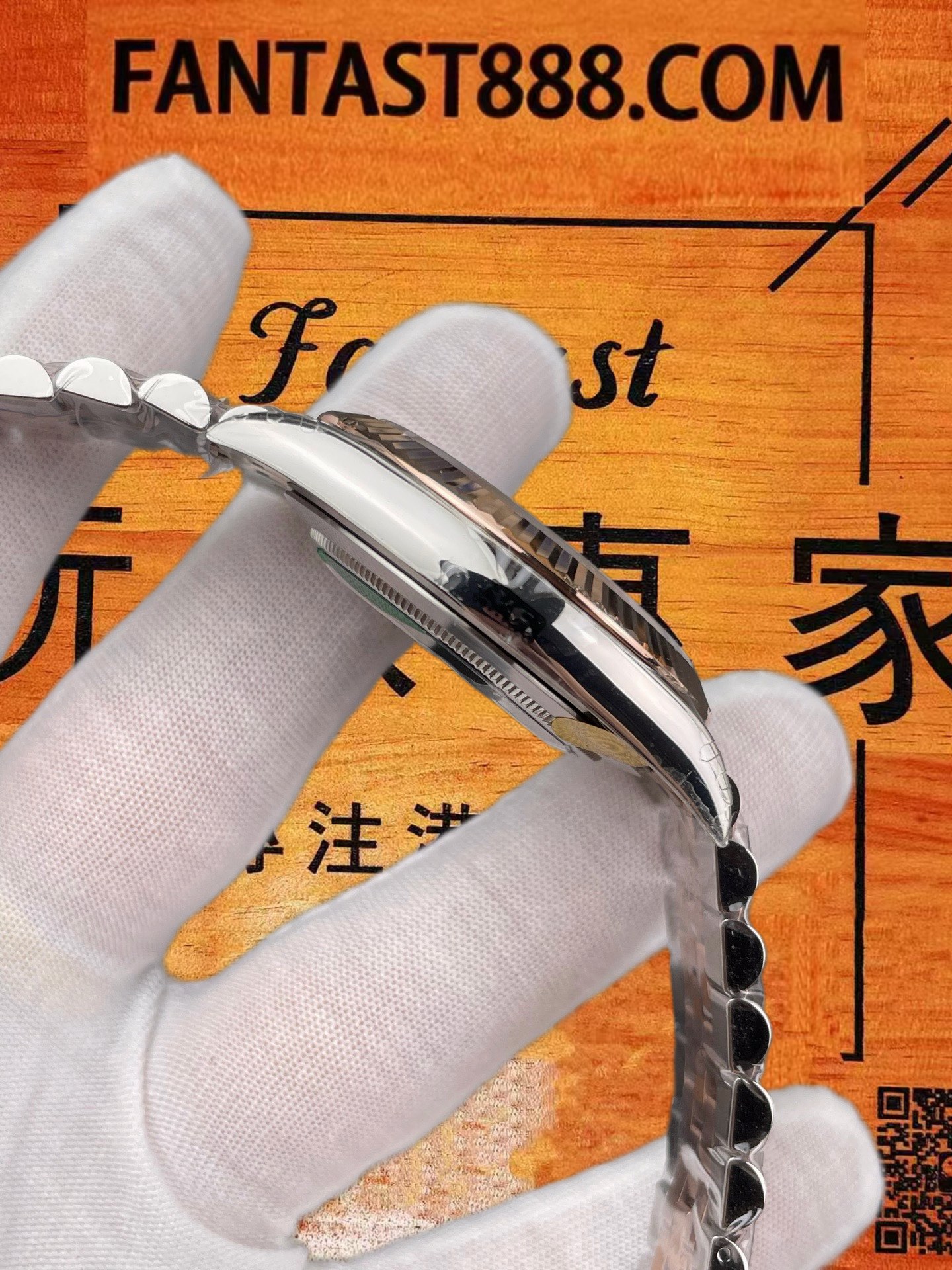 高仿VS廠勞力士Datejust 41日誌間玫金水泥灰盤綠羅馬字/VS自研3235機芯70小時動儲配重146G/正品公價¥82000 實拍 6