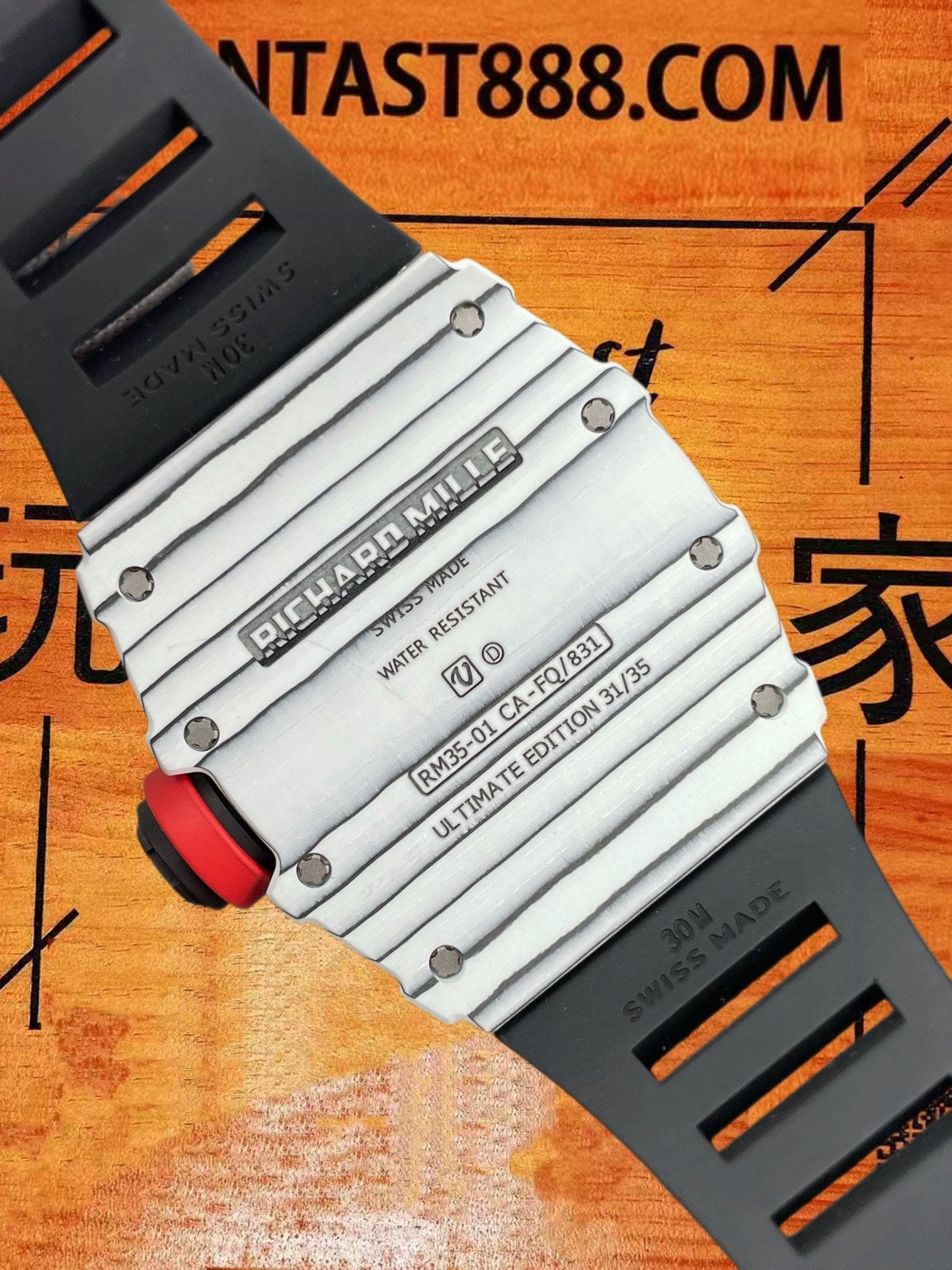 高仿米勒工作室改裝理查德米勒Richard Mille RM 35-01 RAFA納達爾白色石英纖維TPT/42.7mm桶形改製無卡度機芯/正品公價¥2800000 實拍 5