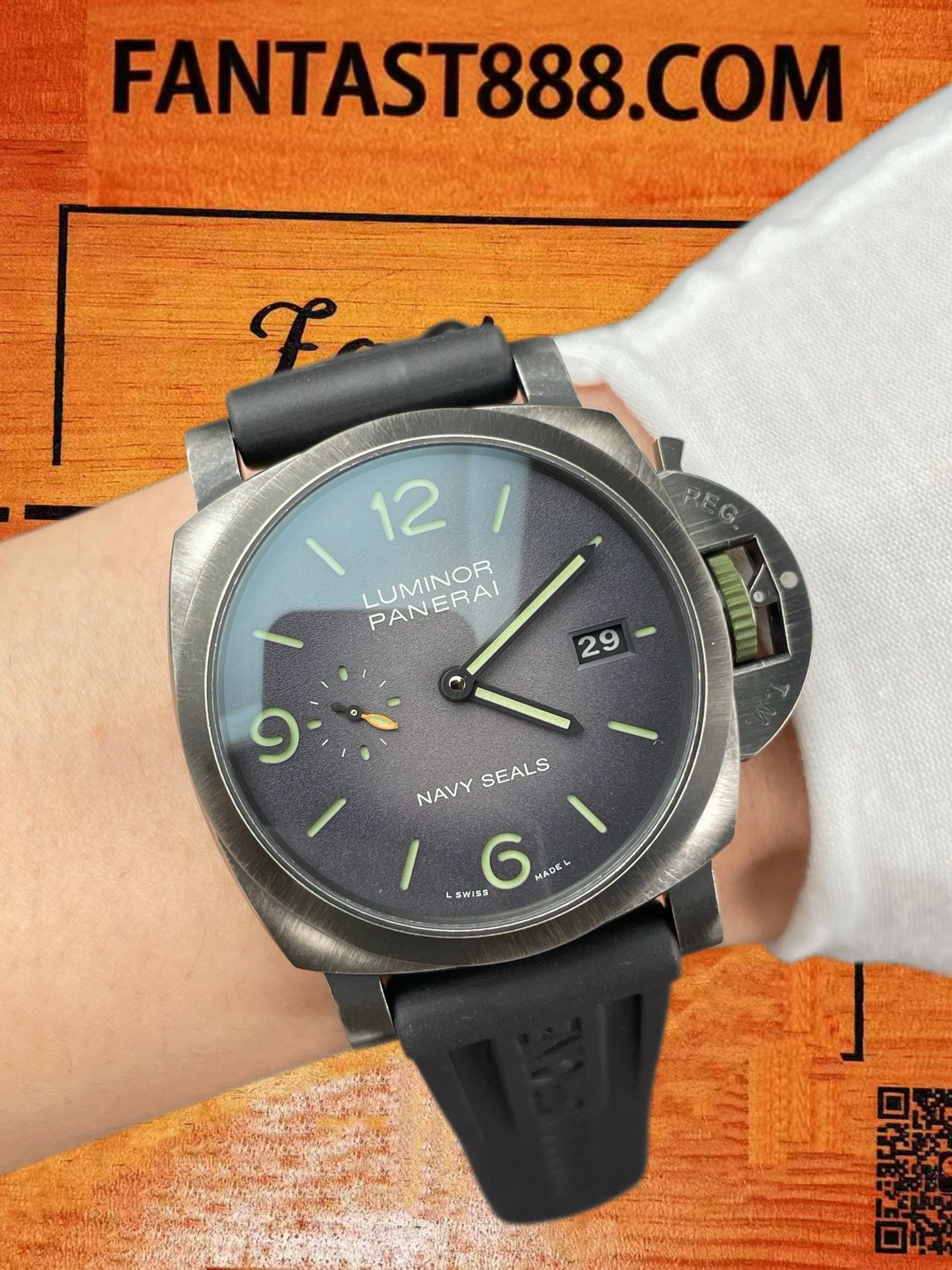 高仿VS廠沛納海Panerai Luminor PAM 01412 NAVY SEALS海豹部隊44mm磨砂鈦金屬殼/VS自研P9010機芯72小時動儲/正品公價¥95000 實拍 9