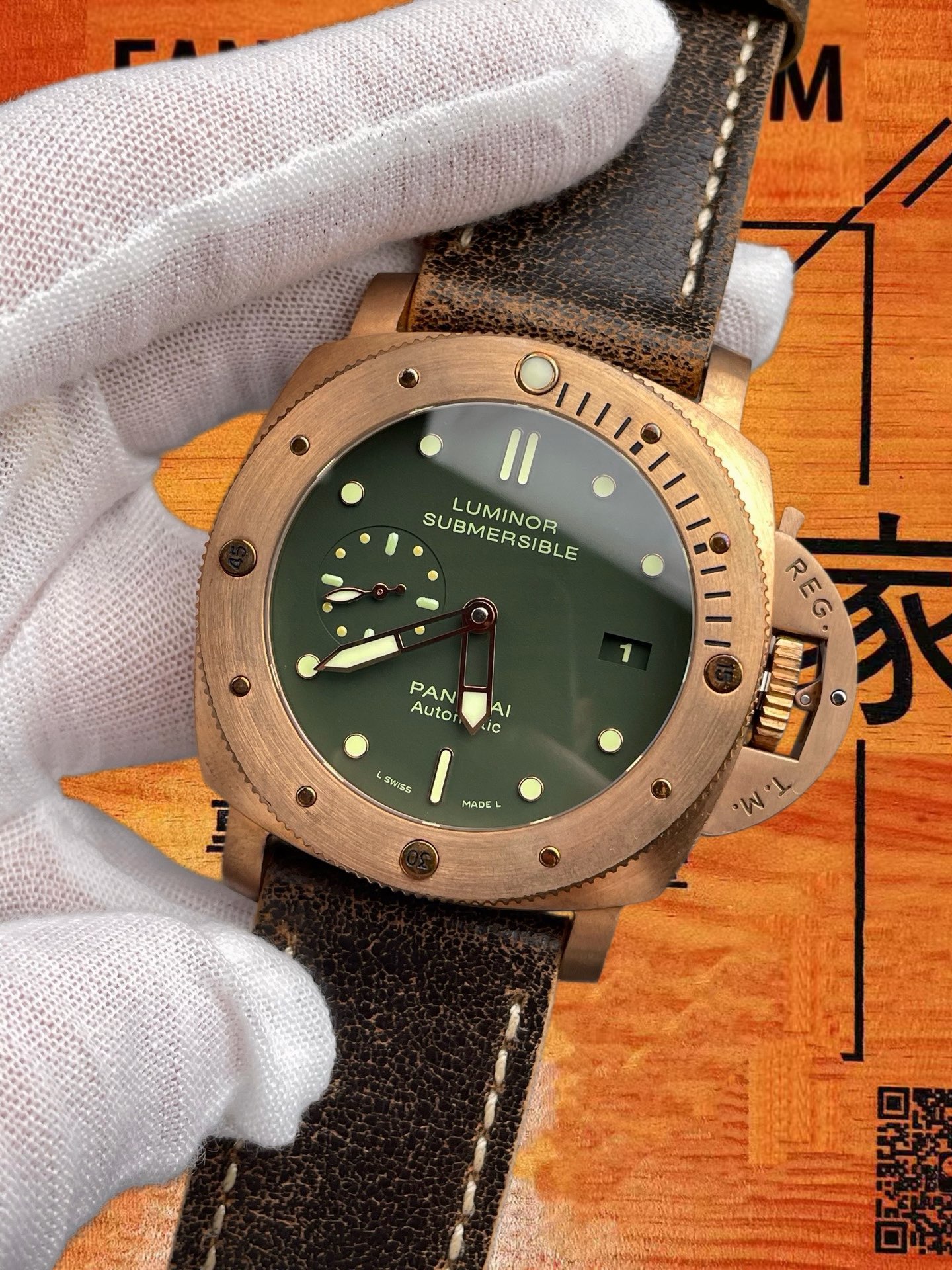 VS廠沛納海PAM 382青銅殼細節實拍