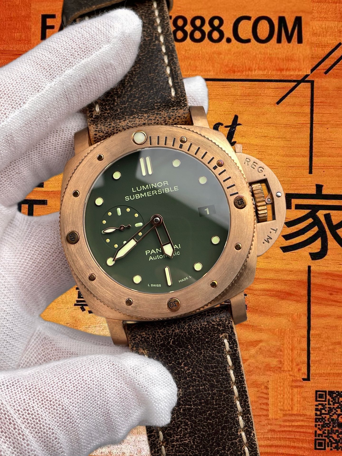 VS廠沛納海PAM 382青銅潛航者 側面實拍