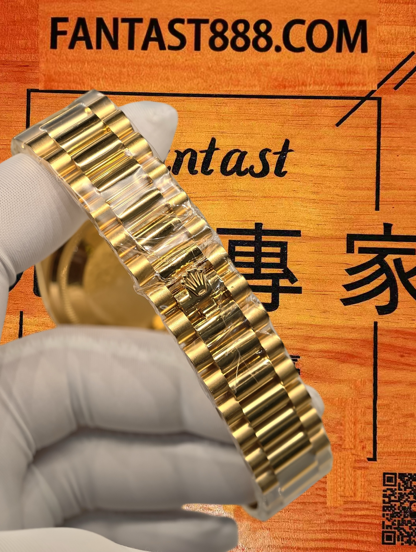 高仿私人改裝-勞力士-星期日曆128238 滿天星彩虹盤 黃金 36mm 復刻腕錶 實拍