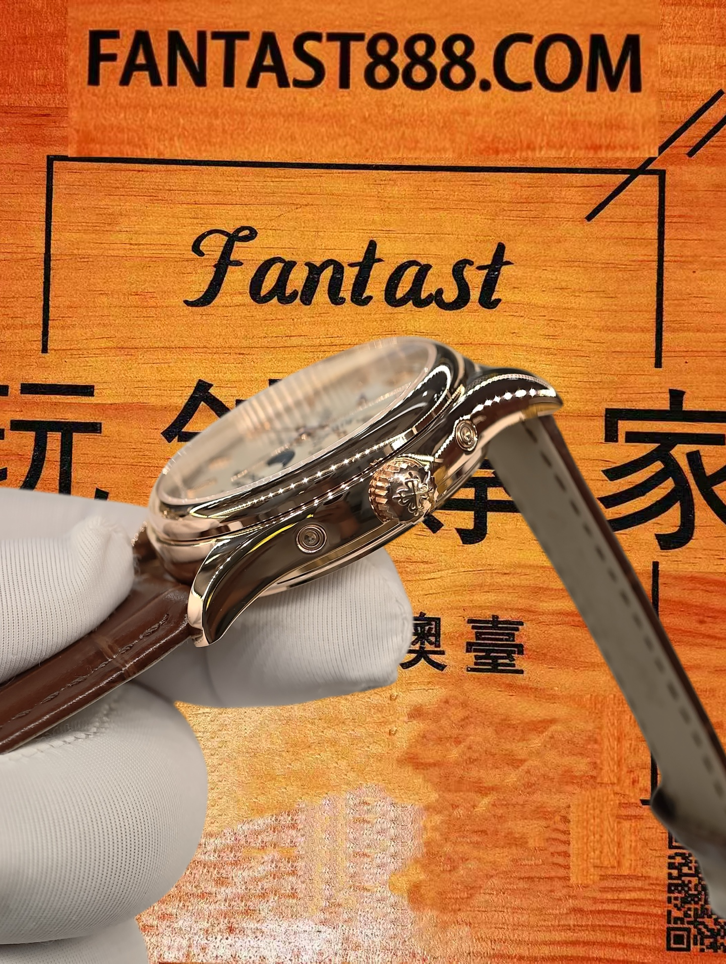 高仿私人改裝-百達翡麗-年曆5146R 月相雙眼 玫瑰金 39mm 復刻腕錶 實拍