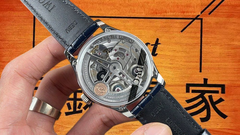 高仿APS廠IWC葡萄牙七日鏈白盤藍針 42mm實拍圖5