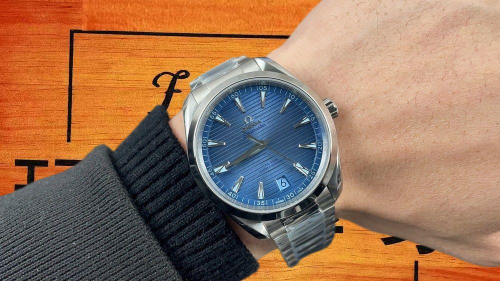 高仿VS廠歐米茄海馬150藍盤 41mm實拍圖2