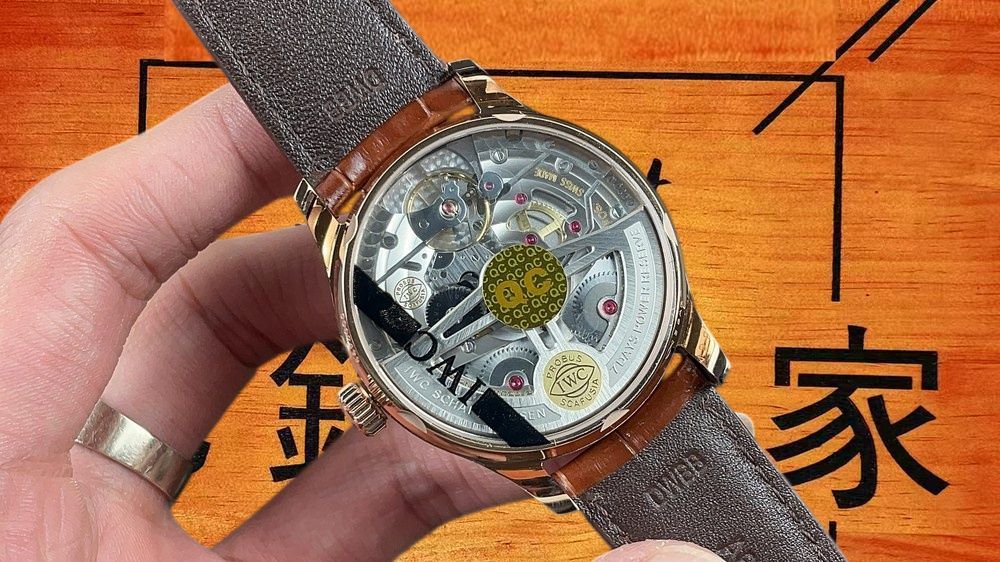 高仿ZF廠IWC葡萄牙七日鏈白盤藍針 42mm實拍圖5