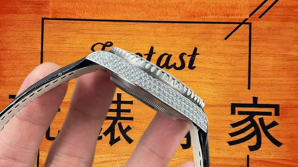 高仿KOR廠勞力士黑水鬼彩虹圈雙帶 40mm實拍圖4