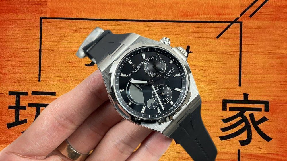 高仿TWA廠江詩丹頓縱橫四海計時黑盤 42mm