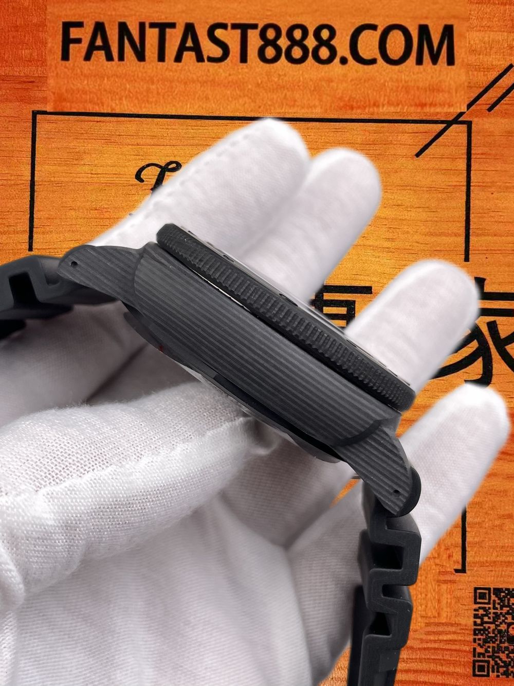 高仿VS廠沛納海潛行PAM616碳纖維藍秒針 47mm實拍圖4
