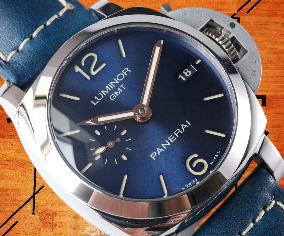 高仿VS廠沛納海廬米諾GMT PAM688藍盤金針 42mm實拍圖5