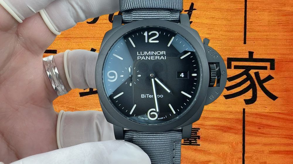 高仿VS廠沛納海PAM1467鈦DLC紐約限量兩地時 44mm