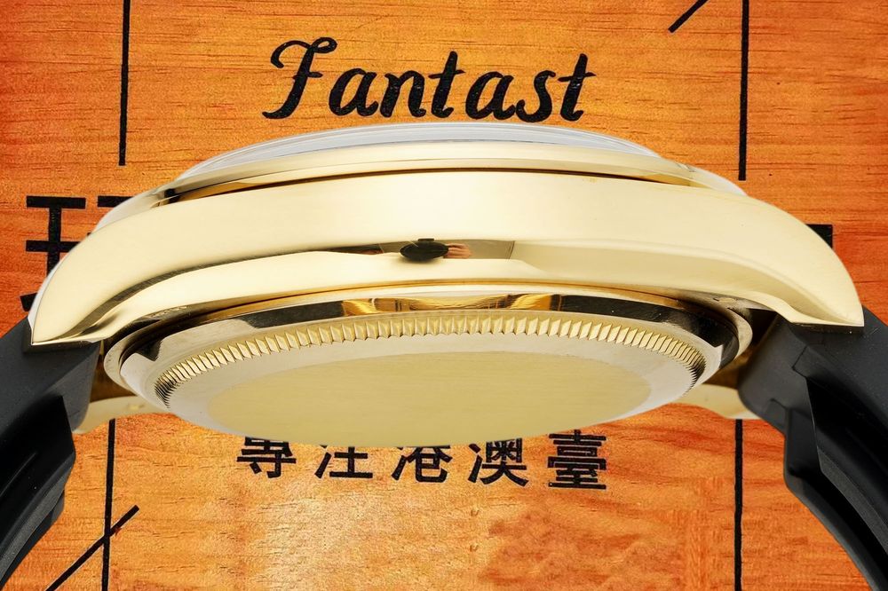 高仿ERF廠勞力士迪通拿包金配重黃金黑盤膠帶 40mm實拍圖7