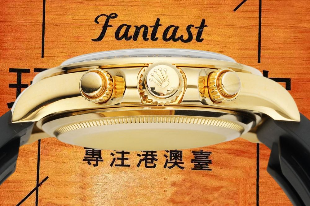 高仿ERF廠勞力士迪通拿包金配重全金盤膠帶 40mm實拍圖7