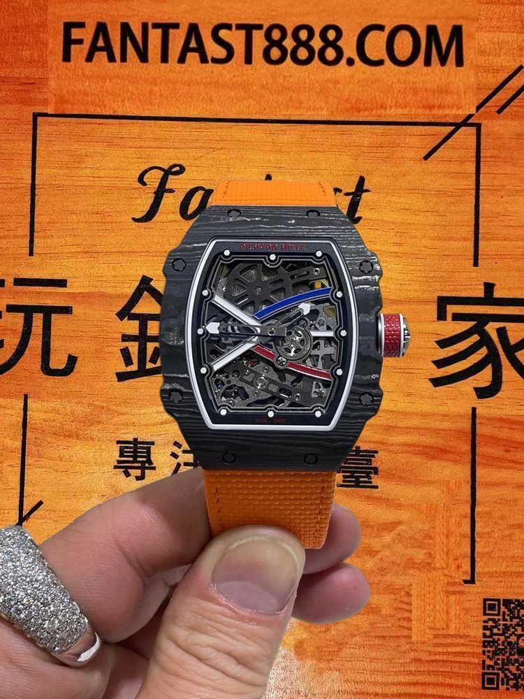 高仿RICH廠理查德米勒RM 67-02碳纖維一體機芯復刻錶 47mm
