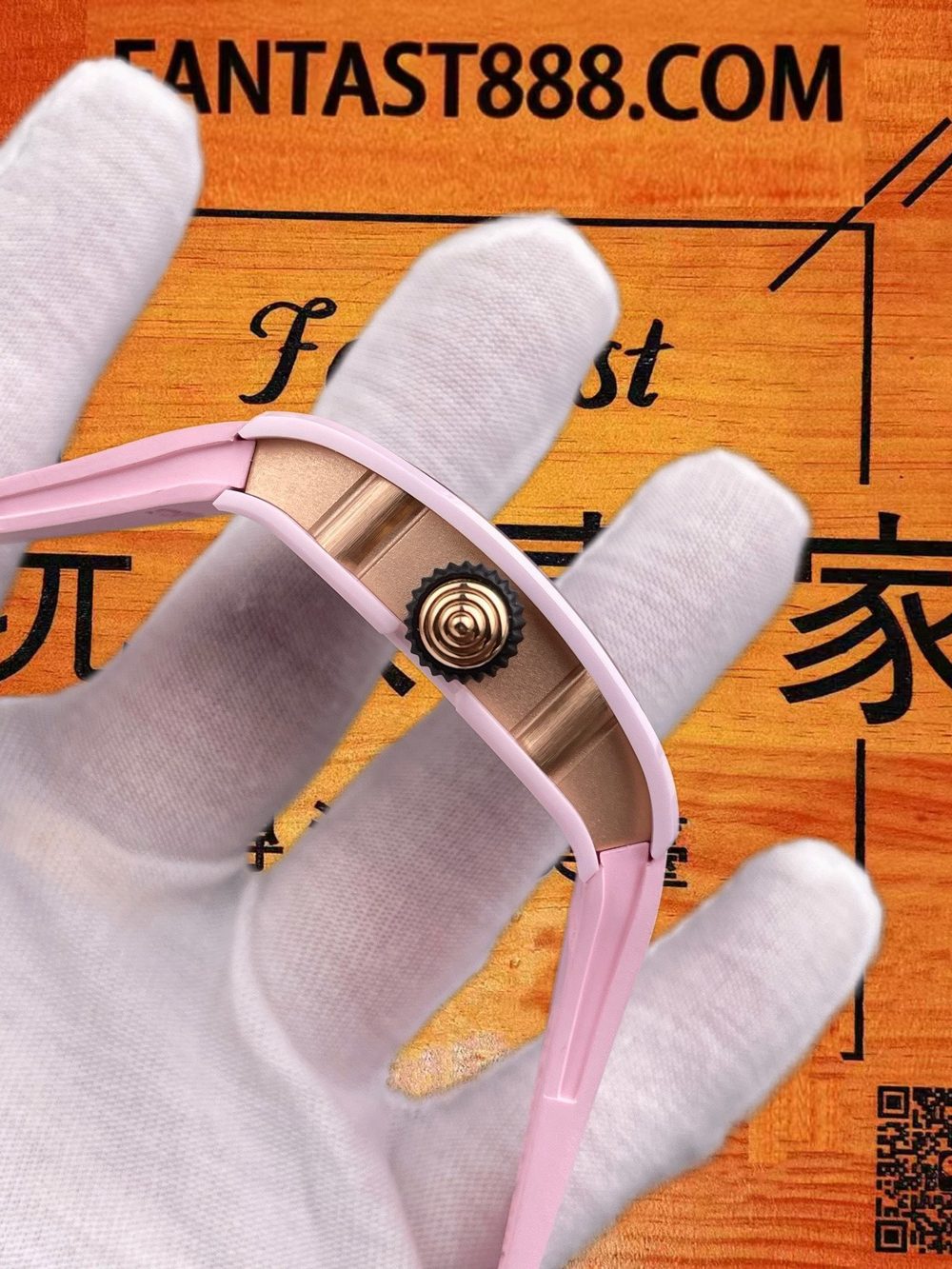 高仿BBA廠理查德米勒RM07-01粉陶瓷紅唇黑唇女士自動 45mm
