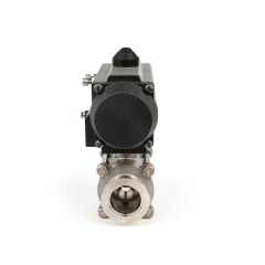 Vacuum three-way ball valve