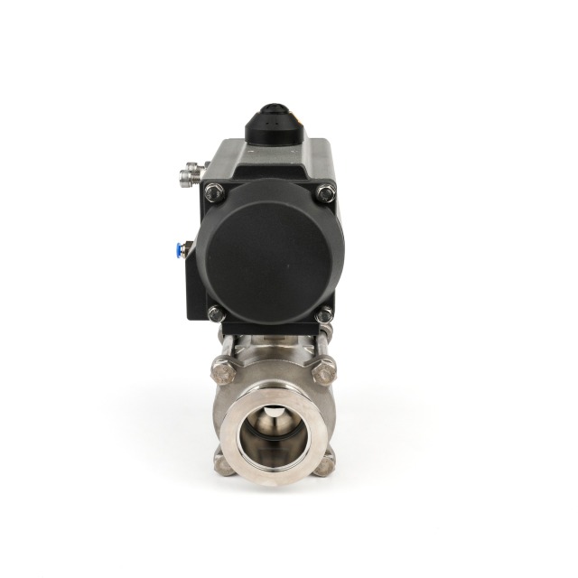 Vacuum three-way ball valve