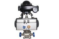 Pneumatic ball valve with positioner