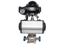 Pneumatic ball valve with positioner