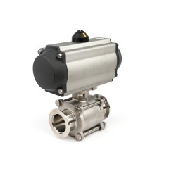 Vacuum three-way ball valve